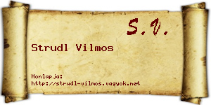 Strudl Vilmos névjegykártya