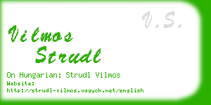 vilmos strudl business card